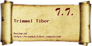 Trimmel Tibor névjegykártya